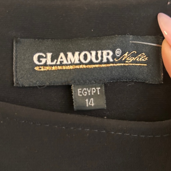 SL Fashions Black Long Sleeve Cape Dress - Picture 2 of 4